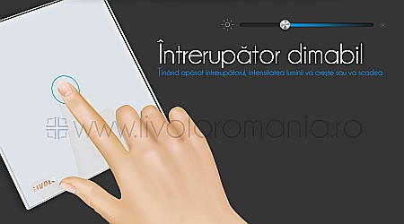 Întrerupător simplu, dimabil negru [2]