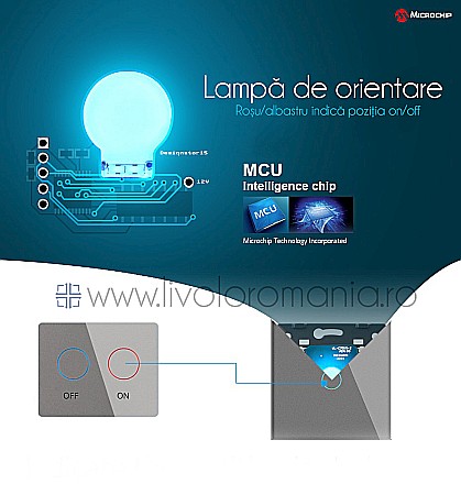 Întrerupător simplu, wireless gri [8]