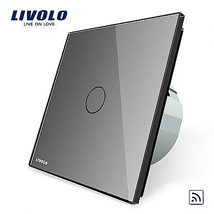 Livolo - Întrerupător simplu, wireless gri
