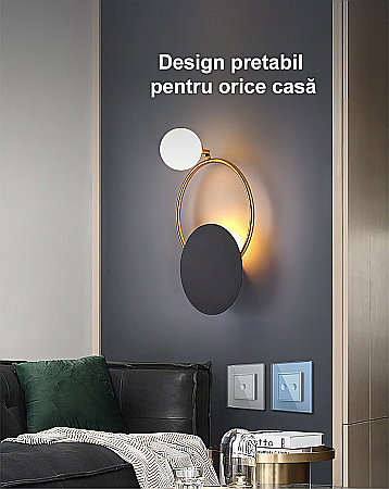 Intrerupator tactil simplu, wireless RF, rama sticla gri [3]