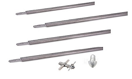Accesorii priza de pamant - Kit impamantare fara sapaturi cu electrozi in adancime 6M, panouri fotovoltaice/solare