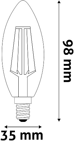 LED Filament Lumanare High Lumen [2]