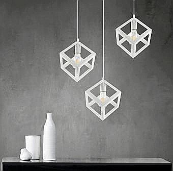 Lustre - LUSTRA 3 PENDULE E27 ALB