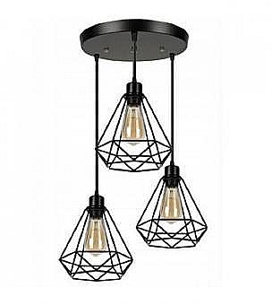 Lustre - LUSTRA 3 PENDULE E27 SUPORT ROTUND