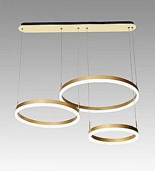 Lustre - LUSTRA LED CU TELECOMANDA 3 FUNCTII GOLD 150W