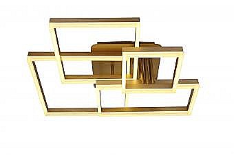 Lustre - LUSTRA LED DIMABILA CU TELECOMANDA 3 FUNCTII GOLD 150W
