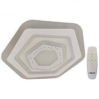 Lustre - LUSTRA LED DIMABILA CU TELECOMANDA 3 FUNCTII HEXAGON 210W