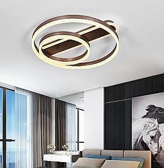 Lustre - LUSTRA LED DIMABILA CU TELECOMANDA 3 FUNCTII WENGE 120W