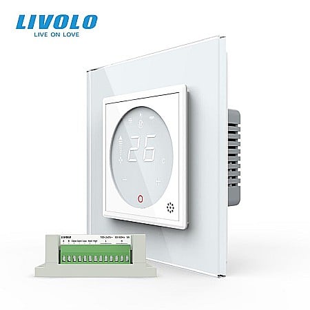 Livolo - Modul controller pentru aer conditionat, fara rama sticla alb