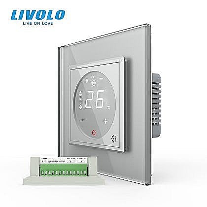 Livolo - Modul controller pentru aer conditionat, fara rama sticla gri