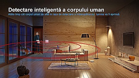 Modul intrerupator cu senzor de prezenta / miscare PIR negru [4]
