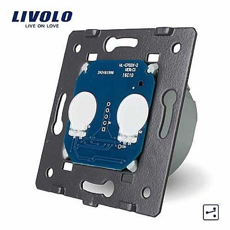 Livolo - Modul Întrerupător dublu, cruce