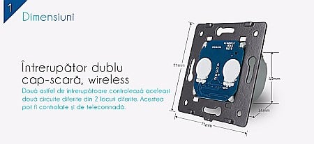 Modul Întrerupător dublu, cruce, wireless [2]