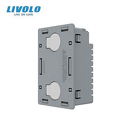 Livolo modular - Modul intrerupator dublu, standard italian, cap scara / cap cruce, conexiune WiFi, 3M