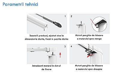 Modul intrerupator dublu tactil, control draperie alb [14]