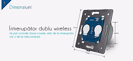 Modul Întrerupător dublu, wireless [2]