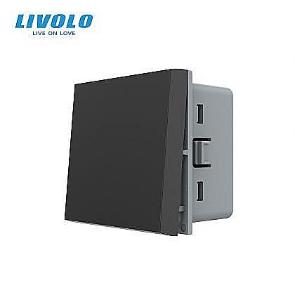 Livolo - Modul Întrerupător mecanic simplu, cap scară, 2M negru