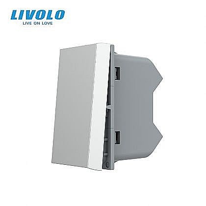 Module - Modul Întrerupător mecanic simplu, cu revenire, 1M gri