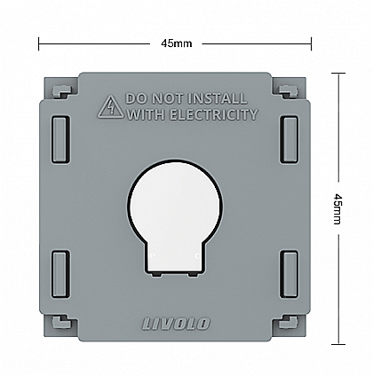 Modul intrerupator dublu tactil, wireless - control din telecomanda RF, Generatia Noua [1]