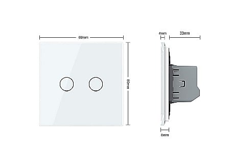 Modul intrerupator tactil dublu WiFi, fara panou sticla [11]