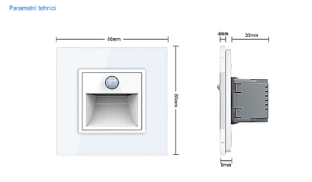 Modul lampa de orientare scara, cu senzor miscare alb [11]