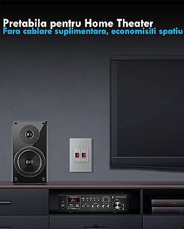 Modul priza cabluri audio, 1M gri [3]