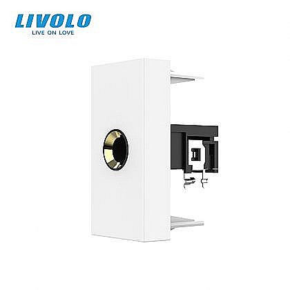 Prize - Modul priza microfon 1M alb