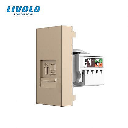 Module - Modul priza retea RJ45, 1M auriu
