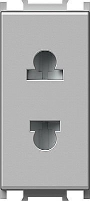 TEM - GAMA MODUL - Modul Priză S. EURO 1M 16A ST IP20 Argintiu