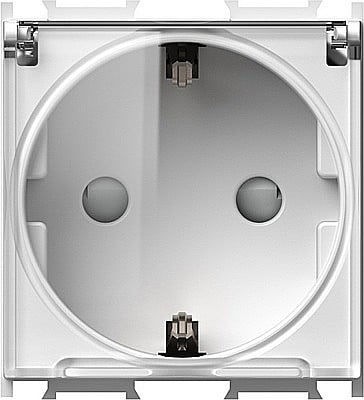 TEM - GAMA MODUL - Modul Priză SCHUKO cu cap. 1P 16A ST IP20 Alb