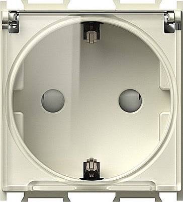 TEM - GAMA MODUL - Modul Priză SCHUKO cu cap. 1P 16A ST IP20 Crem