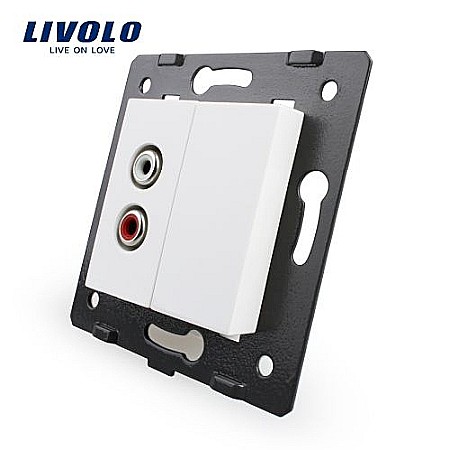 Livolo - Modul Priză simplă audio, RCA alb