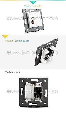 Modul Priză simplă audio, RCA gri [3]