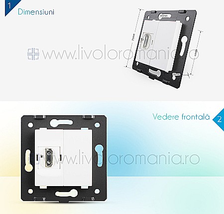 Modul Priză simplă HDMI auriu [2]