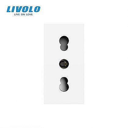 Modul priza simpla standard italian, 1M alb [2]