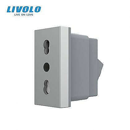 Prize - Modul priza simpla standard italian, 1M gri