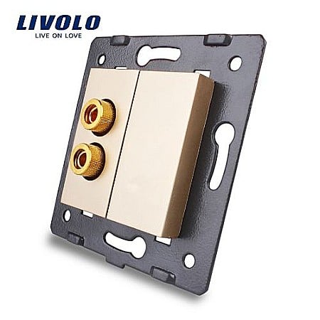 Module - Modul Priză simplă tip banana auriu