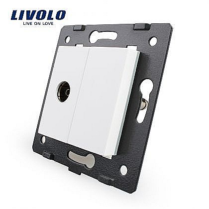 Livolo - Modul Priză simplă TV alb