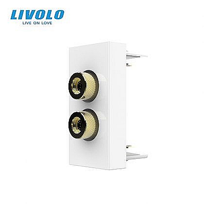 Module - Modul priza sunet, tip banana, 1M alb