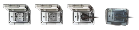 Pachet Priză Exterior 4BOX Wide IP66 Antracit 16A Schuko [2]