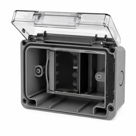 Pachet Priză Exterior 4BOX Wide IP66 Antracit 16A Schuko [1]