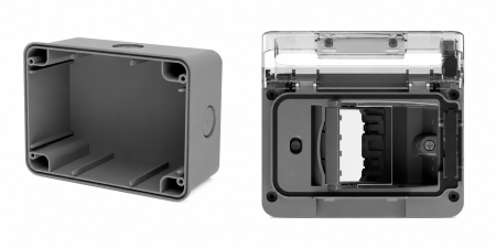 Priza exterior - Pachet Priză Exterior 4BOX Wide IP66 Antracit 16A Schuko