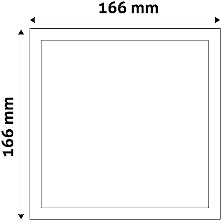 Panel LED ALU 12W 166x166 lumina calda [3]