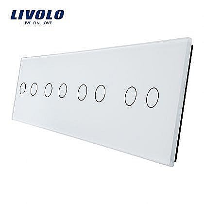Intrerupatoare tactile - Panou întrerupător 4 x dublu alb
