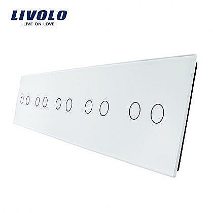 Livolo - Panou întrerupător 5 x dublu alb