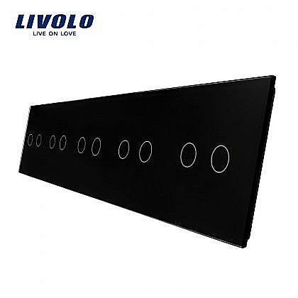 Livolo - Panou întrerupător 5 x dublu negru