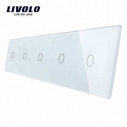 Livolo - Panou întrerupător 5 x simplu alb