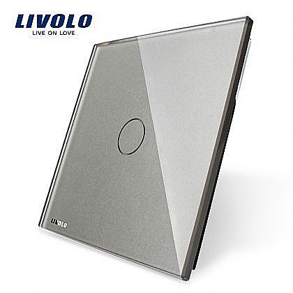 Livolo - Panou întrerupător simplu gri