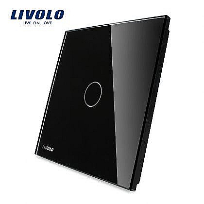 Livolo - Panou întrerupător simplu negru