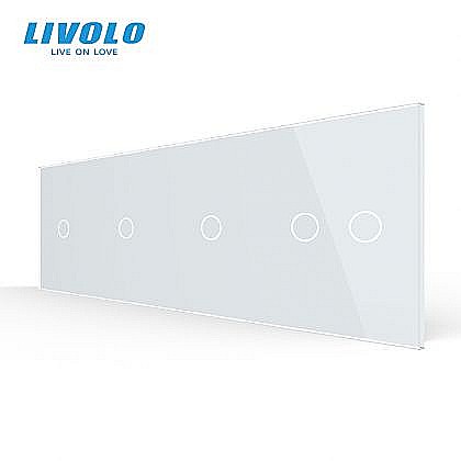 Intrerupatoare tactile - Panou intrerupator simplu + simplu + simplu + dublu alb